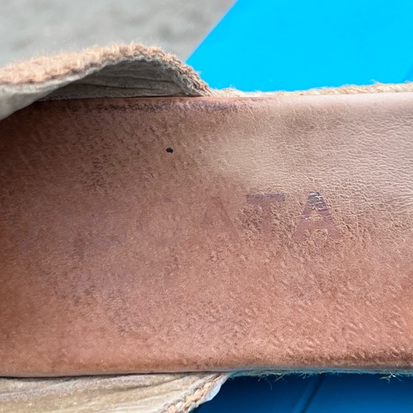 Women’s Tan Leather/Fabric Espadrilles w/Ankle Straps Made in Spain Size 40/US9 - Picture 12 of 13